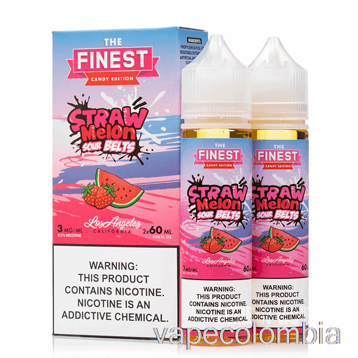 Kit Completo De Vapeo Cinturones Sour De Melón De Paja - La Edición De Dulces Más Finos - 120ml 3mg